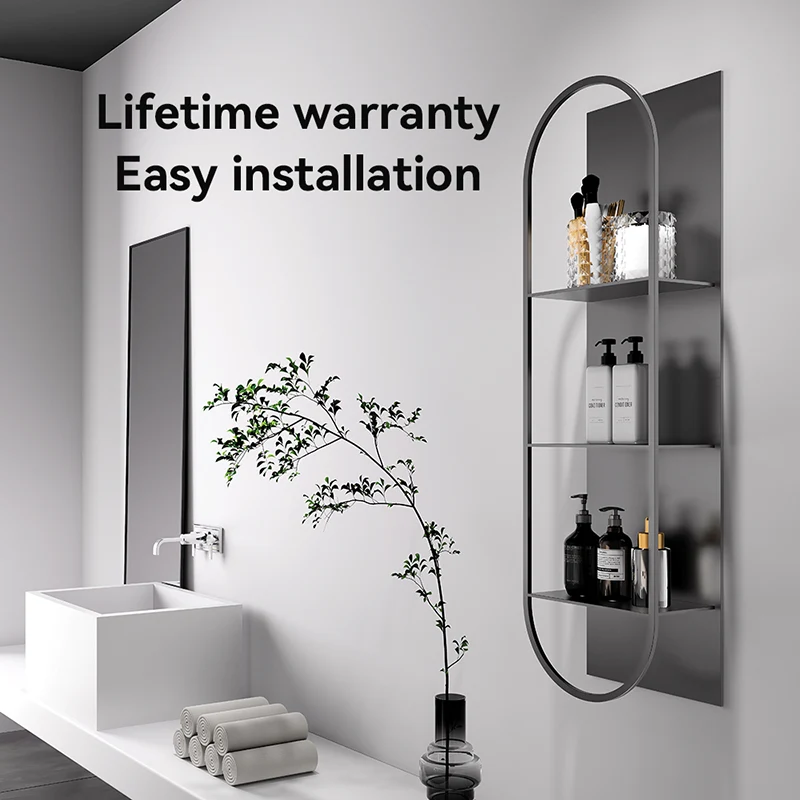 Customized 3-Layer Wall Cabinet Arc Front and Square Rear - Quality ...